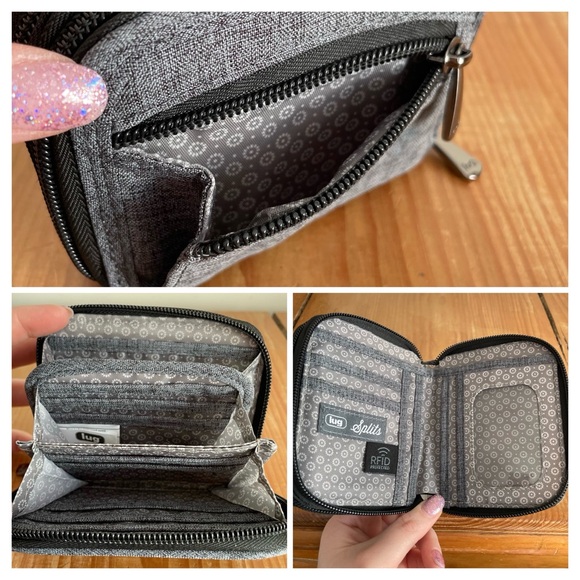 LUG Bundle Ranger 2 Crossbody Bag & Splits Wallet Heather Gray RFID Protection - Picture 8 of 8